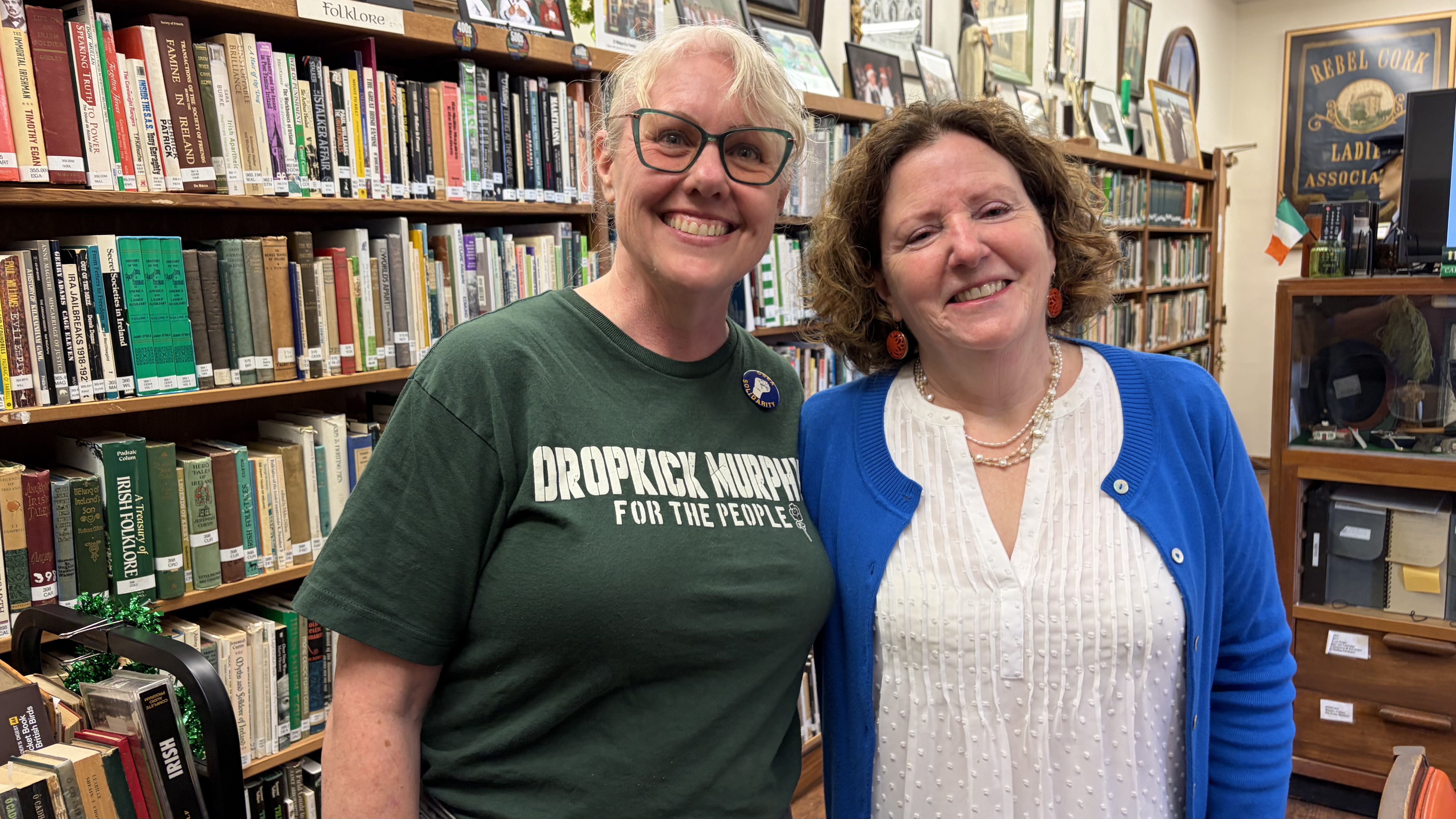 REPUBLIC OF LETTERS: Irish Center librarians Jennifer Drennan and Caitlín Mullins