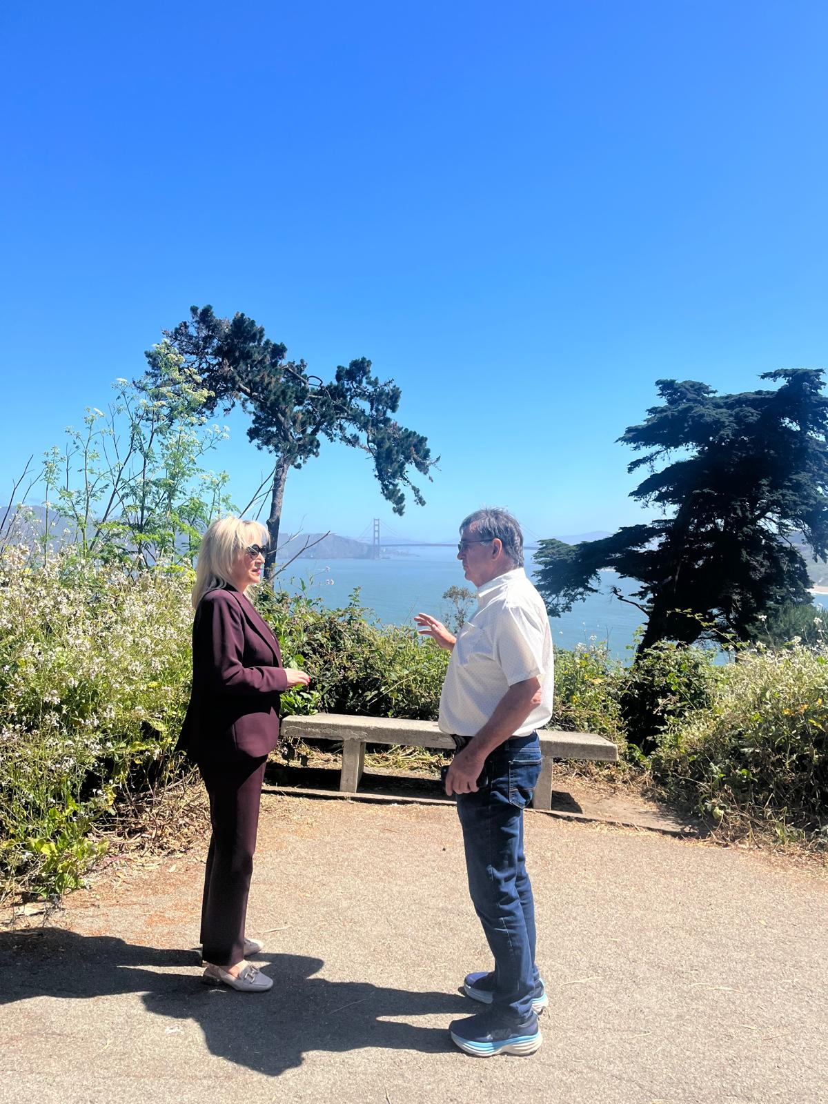 TRIBUTE: At the site of the proposed An Gorta Mór memorial above the famed Presidio Golf Course with sweeping views of the Golden Gate Bridge and San Francisco Bay