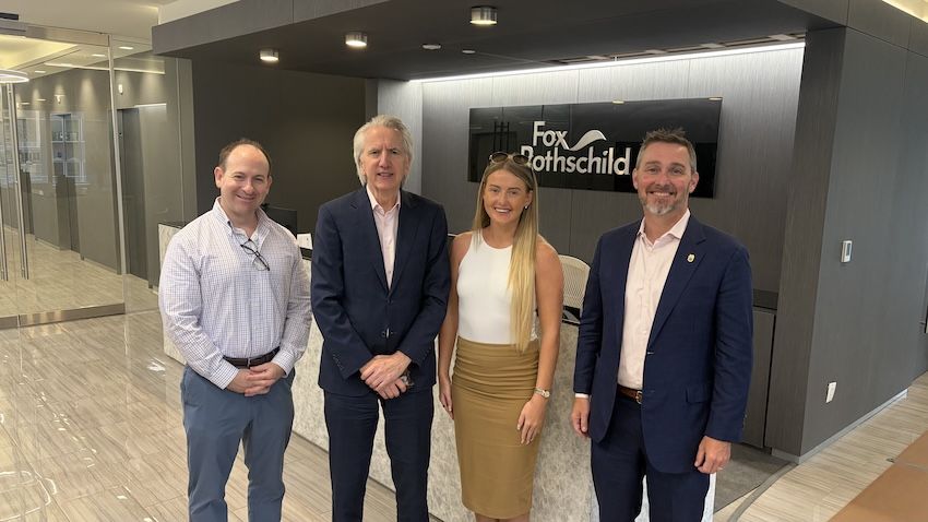 THE PAST IS PROLOGUE: Nicholas Malito, Máirtín Ó Muilleoir, Amy Dickinson and David O'Brien Suetholz, International Brotherhood of Teamsters at Irish Echo 100 kick-off